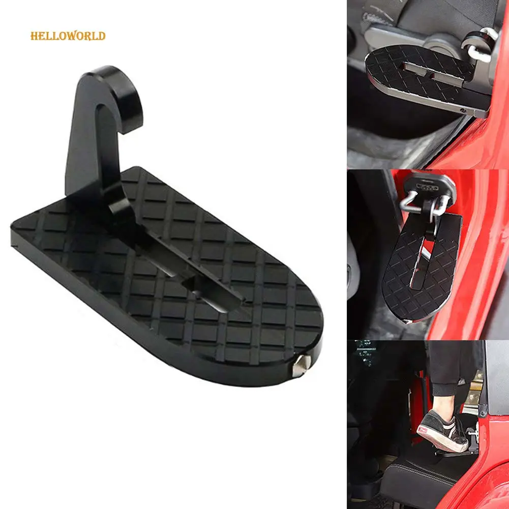 HelloWorld Car Assist Pedal Folding Door Car Doorstep Auxiliary Hook for Easy Access to Rooftop Roof-Rack Vehicle Door Step Up