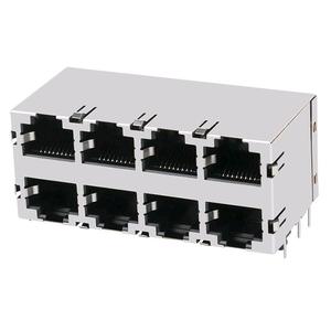 Connecteur RJ45 modulaire à montage en surface série RJSAE, 2*4 ports, 8p, <span class=keywords><strong>double</strong></span> face, séparateur RJ45 avec LED empilable - Product Image 6