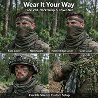 Cache-cou respirant en maille camouflage coupe-vent pour la randonnée en extérieur, pour hommes et femmes