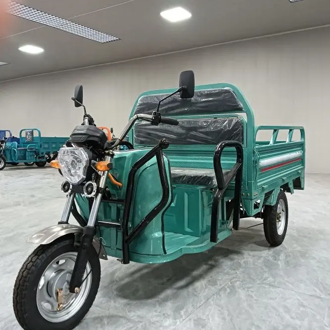 Veículo elétrico resistente da carga 1000w/1200w/1500w, alta velocidade, três rodas, bicicleta de carga, caminhão, triciclo da carga