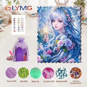 Kit <span class=keywords><strong>de</strong></span> Pintura <span class=keywords><strong>de</strong></span> Diamantes 5D DIY, Chica Anime con <span class=keywords><strong>Cabello</strong></span> Azul y Flores, Set Completo <span class=keywords><strong>de</strong></span> Mosaico <span class=keywords><strong>de</strong></span> Diamantes <span class=keywords><strong>de</strong></span> Agua <span class=keywords><strong>para</strong></span> Decoración del Hogar, Regalo Artístico <span class=keywords><strong>para</strong></span> Adultos - Product Image 1