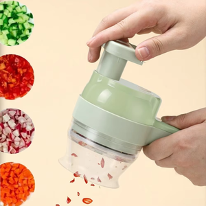 4 in 1 Multifunctional <b>Vegetable</b> <b>Cutter</b> Handheld Electric Wireless Chop Onion Cutting Garlic Mash Minced Slice Kitchen Gadget - Product Image 2