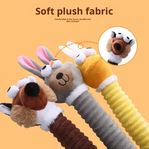 Jouet à mâcher en peluche pour animaux de compagnie, à long cou, interactif, durable, résistant aux morsures, sonore, pour le nettoyage des dents et des molaires, pour chiens - Product Image 3