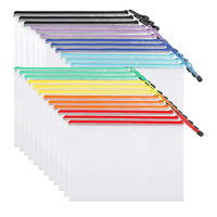 Sac de lime en PVC transparent transparent et étanche avec logo personnalisé A4/A5/A6 poly plastique enveloppe coulissante à fermeture éclair dossier cousu