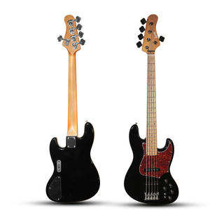 Bajo Eléctrico Profesional de <span class=keywords><strong>Jazz</strong></span> de 5 Cuerdas, Tamaño Completo, Premium, con Pastillas Activas Potentes, Juego Suave y Sonido Rico - Product Image 2