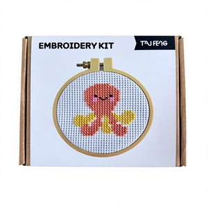 <span class=keywords><strong>Kit</strong></span> de <span class=keywords><strong>Bordado</strong></span> DIY para Niños y Estudiantes, Creativo <span class=keywords><strong>Punto</strong></span> de <span class=keywords><strong>Cruz</strong></span>, Pulpo, Tradicional, de Polialgodón, Hecho a Mano, Regalo - Product Image 4
