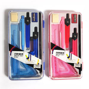 Haute qualité 11 pièces en plastique géométrie mathématique boîte école règle boussole ensemble pour les étudiants - Product Image 6