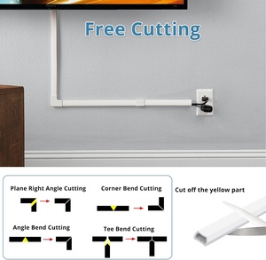 Canal de <span class=keywords><strong>Cables</strong></span> Flexible de Plástico de 2 Metros, 15 mm x 10 mm, Canal para <span class=keywords><strong>Cables</strong></span> con Adhesivo para Pared, Sistema de <span class=keywords><strong>TV</strong></span> Pequeño, <span class=keywords><strong>Cables</strong></span> para Pared y Suelo, Blanco - Product Image 4