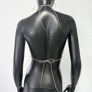 Women's Silver Rhinestone Mesh Halter <strong>Top</strong> <strong>Sparkly</strong> <strong>Vest</strong> Perfect for Clubs Festivals Raves and Night-out Looks - Product Image 5