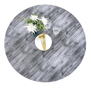 Tovaglie Rotonde in PVC Effetto Legno Grigio con Bordo Elastico, Facili da Pulire, Protezione per Tavoli da Interno/Patio, Vendita all'Ingrosso dalla Fabbrica HuiHe - Product Image 6