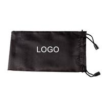 BestClean OEM Logo personnalisable Pochette pour lunettes de soleil en microfibre Étui noir Offre Spéciale pour lunettes de soleil à double cordon pour lunettes optiques