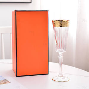 Copa de champán de cristal europea de lujo occidental Bar Hotel Exclusivo Copa de vino tinto de cristal alto - Product Image 5