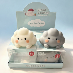 ของเล่นบีบคลาวด์นุ่มนิ่มน่ารัก ของเล่นบีบซาลาเปาลดความวิตกกังวล ล้างทำความสะอาดได้ ของเล่นบีบฟิดเจ็ตแบบคืนตัวช้า สำหรับเด็ก - Product Image 1