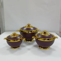 Cazuela Aislada de Diseño Sin Costuras de 1.2L, 1.8L y 3.2L, Recipiente Térmico para Servir Alimentos, para una Presentación Moderna en la Mesa