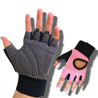 Gants de sport demi-doigts personnalisés pour hommes et femmes, avec support de poignet, respirants, en microfibre, antidérapants, pour la musculation et le fitness