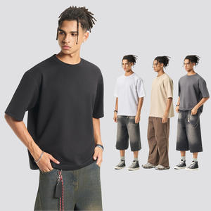 <span class=keywords><strong>Camiseta</strong></span> de Algodón de Alta Calidad, 230 g/m², Personalizable, Unisex, Estilo Holgado, Hip Hop, Hombros Caídos, Manga Corta - Product Image 1