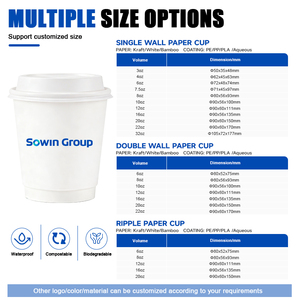 Professional Custom Logo Personalised 6oz 8oz 10oz 12oz 16oz <b>Disposable</b> Double Wall Hot Coffee Tea Paper <b>Cups</b> - Product Image 3