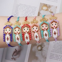 Bijoux Miyuki Pluseras catholiques faits à la main personnalisés bracelet coloré religieux chrétien idée cadeau perles de rocaille vierge marie