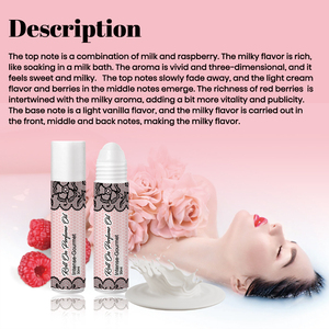 Personalizado 30ml de larga duración Eau De Parfum lechoso vainilla frambuesa Gourmand fragancia rodillo Roll-on ACEITE DE Perfume - Product Image 3