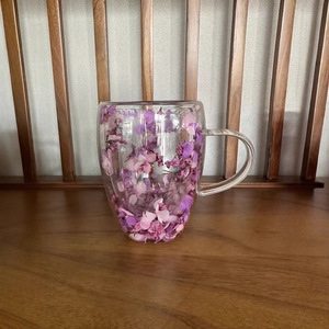 Mug en verre à double paroi avec poignée, tasse à café résistante à la chaleur, tasse à eau en borosilicate, tasse à jus isolée - Product Image 5