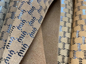 Double Sided Suede Fabric 30% Cow Calf Fiber <strong>PU</strong> Composite <strong>Leather</strong> with Printed Film for Chair Sofa Car Upholstery Bag Use - Product Image 2