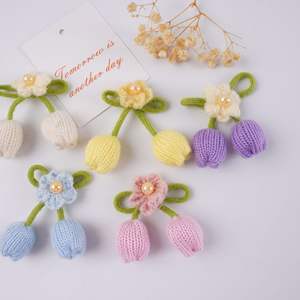 Polyester, fleur <span class=keywords><strong>de</strong></span> tulipe, sacs décoratifs DIY, porte-clés, accessoires pour cheveux, cordes <span class=keywords><strong>de</strong></span> fixation, ornements suspendus, matériaux auxiliaires, décoration - Product Image 1