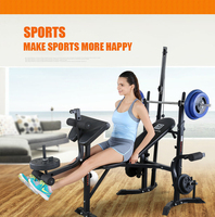 Rack de musculation multifonctionnel réglable pour presse à barre, machine de fitness pour la maison, banc de musculation pliable