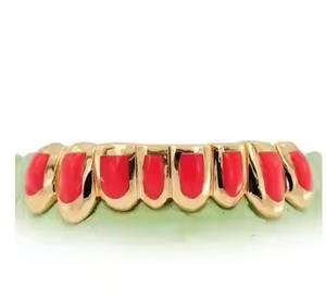 Personalizado de dos tonos 10K 14K oro Houston Grillz 925 Plata modelo marcos diamante polvo fino Piercing joyería moissanita piedra principal - Product Image 3