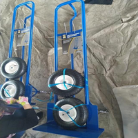 Chariot à main robuste de 450 kg en acier avec cadre fermé, 2 roues réglables, personnalisable OEM, pour utilisation avec des outils