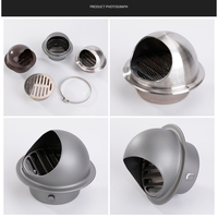 Capot de cheminée en acier inoxydable 304 avec capot de pluie pour conduit d'aération extérieur, antirouille