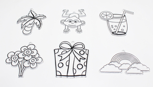 Atacado Personalizar Padrão DIY Pendurado Janela Arte Suncatcher Expressões Criativas das Crianças Desenho Brinquedo Janela Pintura - Product Image 2