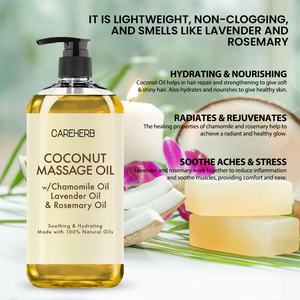 Aceites Esenciales Naturales Hidratantes y Calmantes para Masajes Corporales Profundos, Aceite de Coco Puro para el Brillo de la Piel - Product Image 3