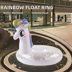 Customizable <strong>Unicorn</strong> <strong>Inflatable</strong> Waterproof Pool <strong>Floats</strong>-Eco-Friendly PVC Large Rainbow Swimming Rings for Women Bulk <strong>Supplier</strong> - Product Image 3