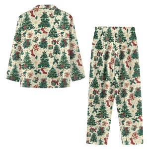 Vente flash : <span class=keywords><strong>pyjamas</strong></span> haut de gamme pour jeunes hommes, imprimés de Noël, 100% polyester, utilisables toute l'année, vêtements de maison personnalisés pour femmes - Product Image 2