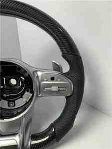 Volant en cuir de luxe haut de gamme avec fibre de carbone, neuf, compatible avec AMG W223 W213 206 W222 GLC X253 C253 CLA W117 2019 <span class=keywords><strong>2022</strong></span> - Product Image 4