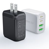 Prise murale universelle HNT PD40W 4 ports, chargeur USB rapide PD+QC3.0 Type-C, adaptateur 40W pour téléphones mobiles, usage industriel, Royaume-Uni/UE/États-Unis