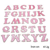 26 Patchs Lettres, Appliques Brodés Strass Bling pour Vêtements, Vestes, Chaussures, Sacs, Décoration DIY de Vêtements