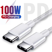 Cable de Carga Rápida Tipo C Macho a Macho de 100W 60W 1m