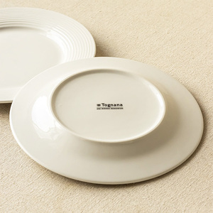 Plato plano al por mayor de fábrica de China 8/10.5 "plato de cerámica redondo de Hotel blanco puro grande restaurante - Product Image 5