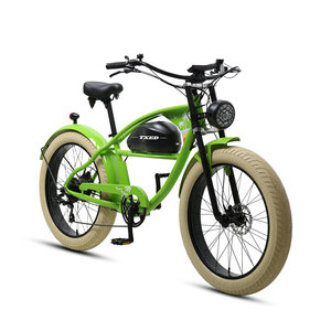 Bicicleta Eléctrica Retro TXED 48V 750W, Estilo Vintage Beach Cruiser, Batería de 20Ah, Estilo Tanque de Gasolina, Cafe Racer, Neumáticos Anchos, Sensor de Torque - Product Image 3