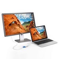 Cable Adaptador USB 3.1 Tipo C Macho a VGA Hembra, Coaxial, Par Trenzado, Blindaje Trenzado de PVC, para Teléfono Móvil, Laptop, Monitor