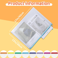 Sac de rangement multifonctionnel en PVC avec fermeture éclair, pochette en maille pour documents A4/A3, imperméable, pour fournitures de bureau et scolaires