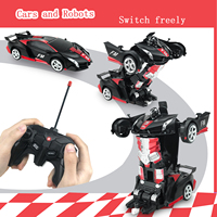 Nouvelle Conception 2025 Voiture Télécommandée Robot Rouge Givré pour Enfants 2-en-1 avec Induction à 360 Degrés Véhicule pour Enfants