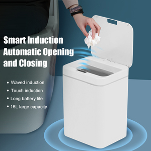 Smart Induction Trash Can USB Charging 14L Sensor Dustbin Automatic Rubbish Can Home Waterproof Dustbin Bathroom Garbage Bucket