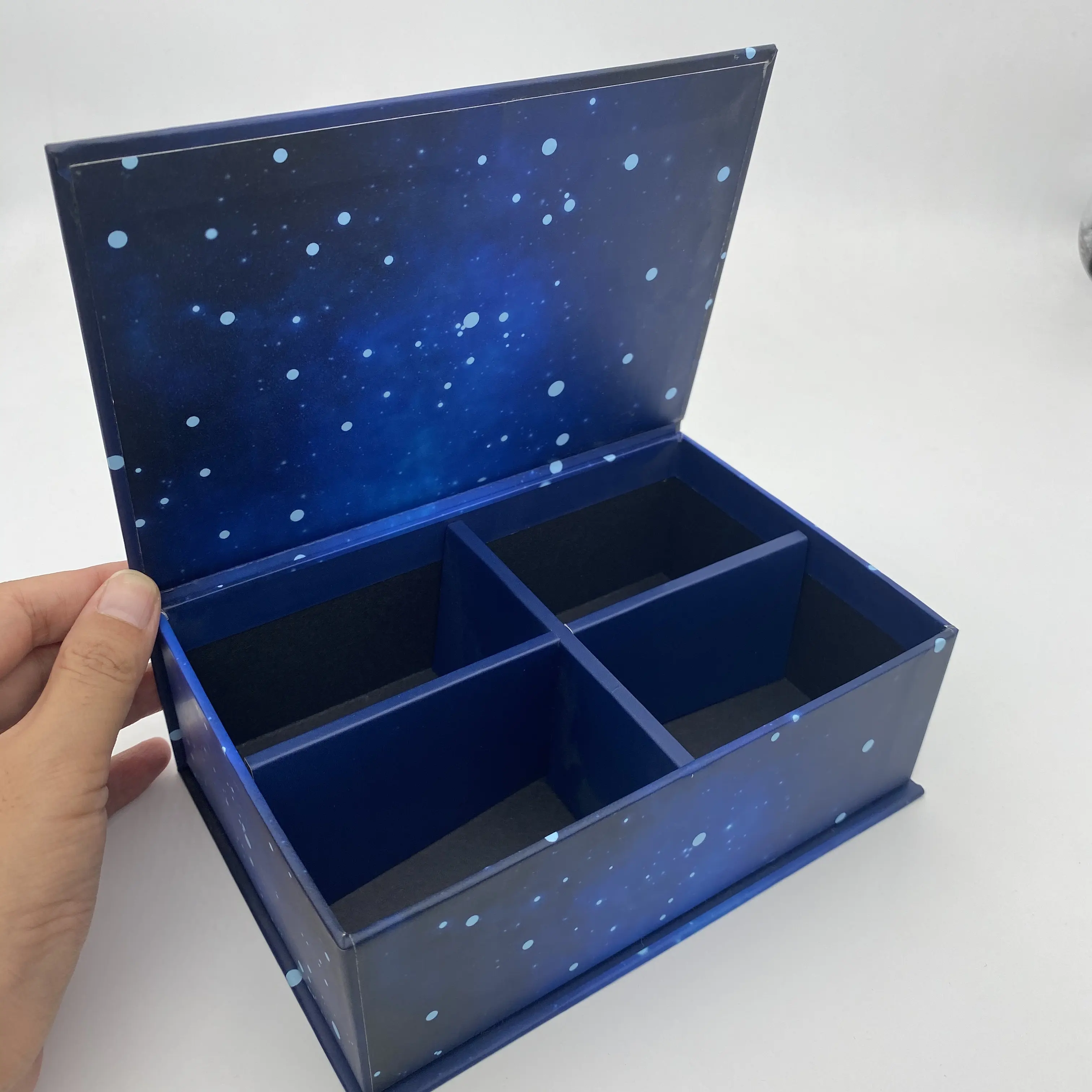 Book shaped box cosmetic gift packaging box sponge make up box