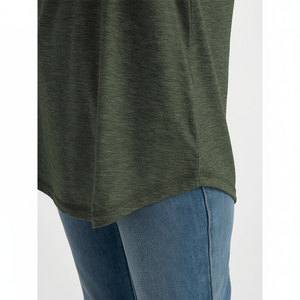 2025 femmes soie tunique hauts à manches longues décontracté basique surdimensionné col rond chemise avec Logo XL coupe ample automne mode vêtements - Product Image 1