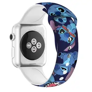 2 Pins Silicon Watch Band For Apple Watch Luxury Strap Cute Design Customized I Watch Band