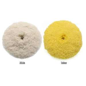 Tampon de polissage en laine double face jaune 8 ''Non torsadé Auto Detailing Polissage Coupe de voiture OEM Personnalisable - Product Image 3