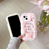 Coques de téléphone portable en peluche chaudes et tendance style Ins, motifs de dessins animés mignons, en promotion, pour filles, compatibles iPhone 17, 16, 15, 14, 13, 12