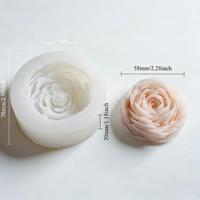 Vielseitige Pfingstrosen-Silikonform, Hitzebeständig, Leicht zu Entformen, für Seife, Kerzen, Fondant, Schokolade, Kuchendekoration